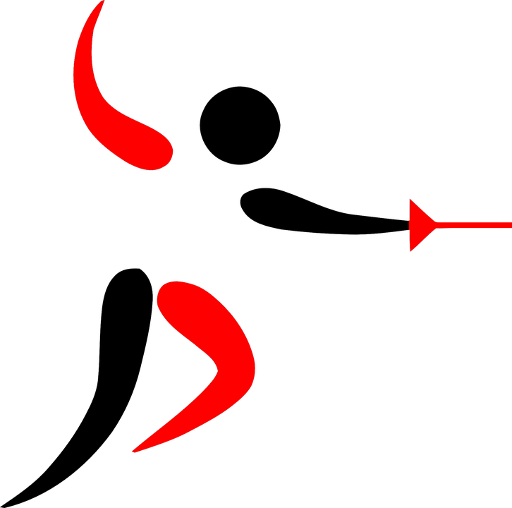 Sports Olympic Individual Escrima - Olympic Fencing Clipart (726x720), Png Download