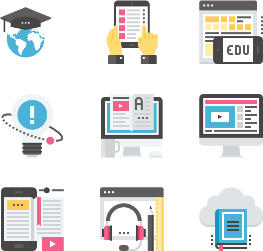 Online Education And E-learning - Graphic Design Clipart (600x564), Png Download