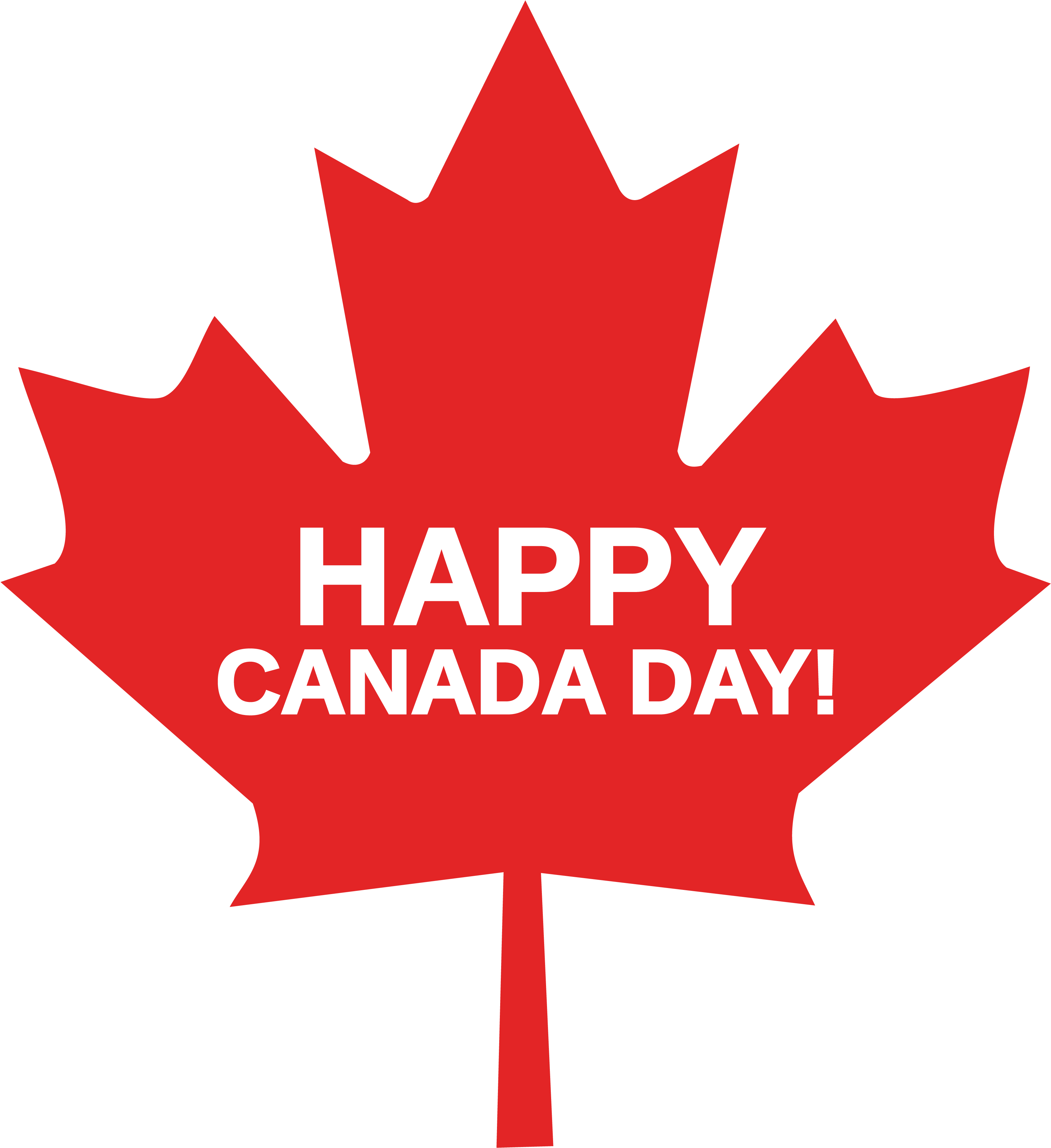 Free Clipart Of A Happy Canada Day Maple Leaf - Canada Flag - Png Download (4000x4000), Png Download