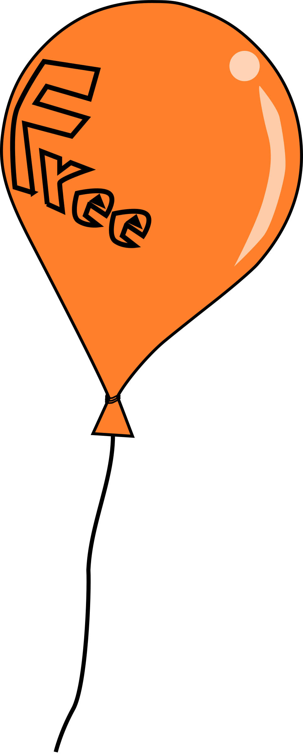 This Free Icons Png Design Of Free Balloon - Transparent Balloon Clipart (965x2400), Png Download