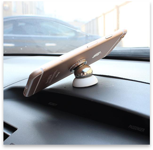 006-360 Degrees Magnetic Car Phone Holder - Mobile Phone Clipart (620x620), Png Download