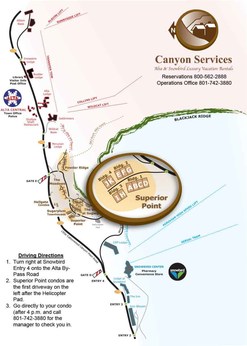 Alta Canyon Tour Map Clipart (911x1200), Png Download