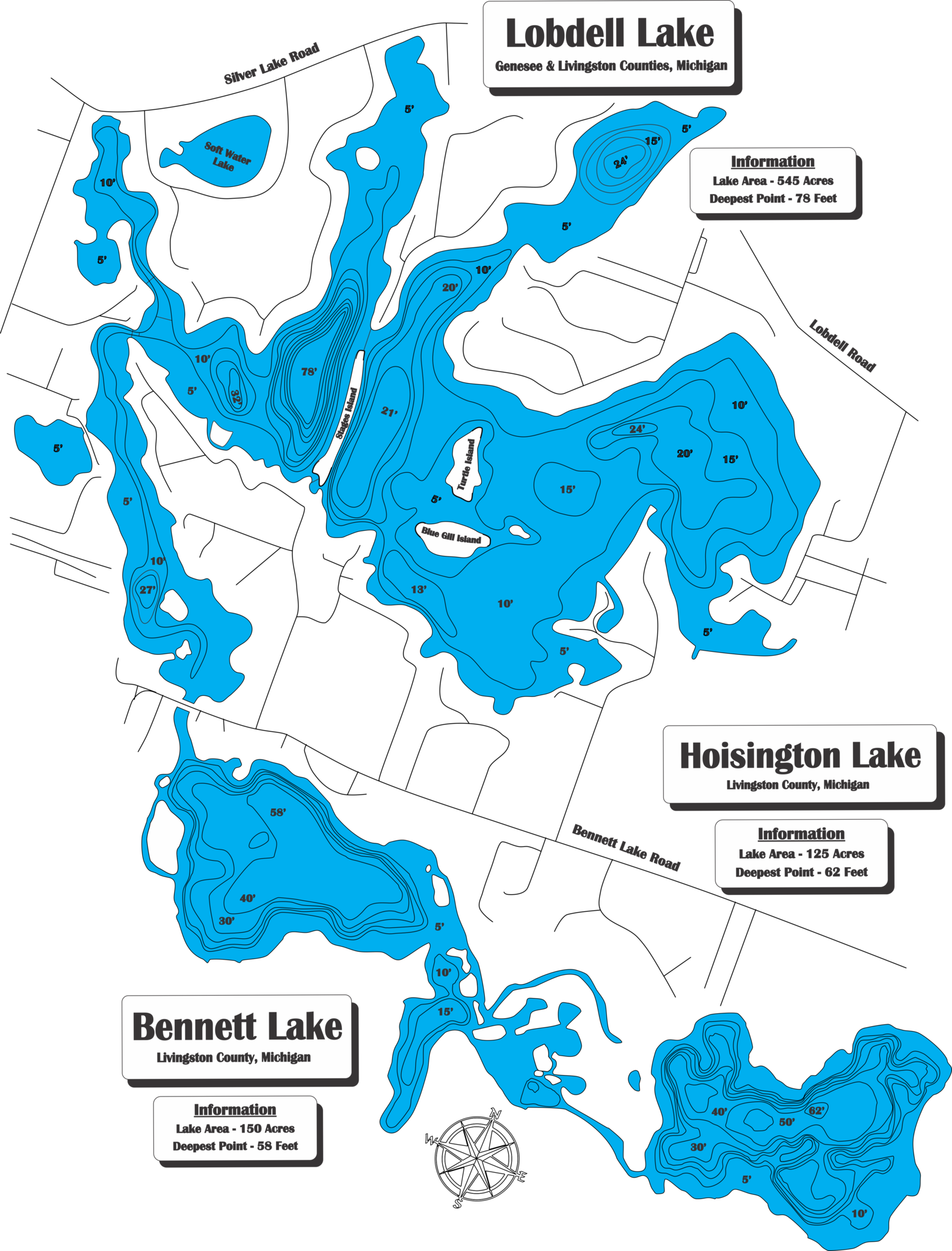 Transparent Lake Map - Lobdell Lake Map Clipart (1559x2048), Png Download