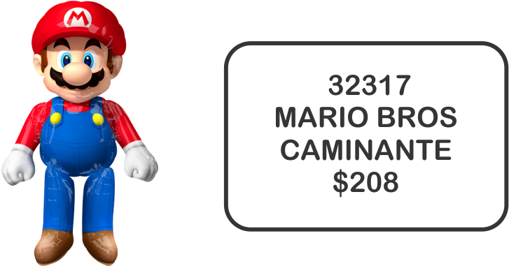 Caminante Mario Bros $208 - Super Mario Balloon Clipart (814x401), Png Download