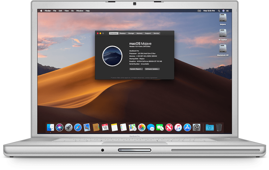Macos Mojave Is Apple's Latest Desktop Operating System - Macos Mojave Macbook Pro 2011 Clipart (1280x720), Png Download