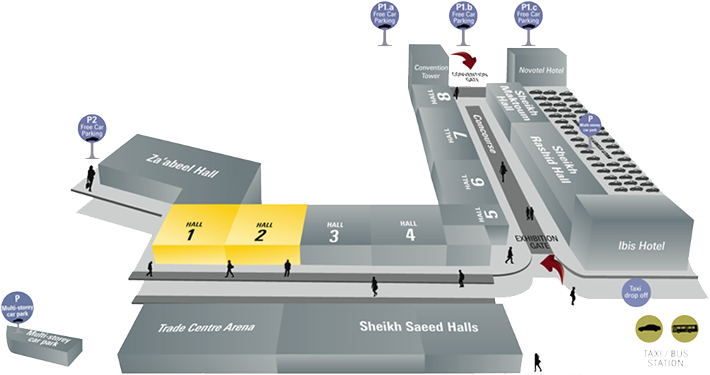 Map - Dubai International Convention Centre Plan Clipart (1039x552), Png Download