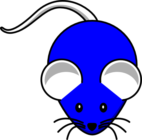 Blue White Mouse Svg Clip Arts 600 X 592 Px - Cute Mouse Clip Art - Png Download (600x592), Png Download