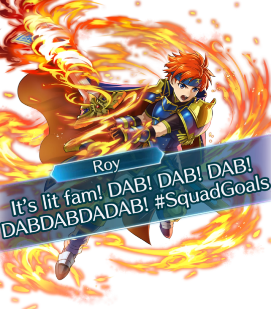 Because Ray Chase Absolutely Canonized It In A Tweet, - Fire Emblem Heroes Legendary Roy Clipart (540x616), Png Download