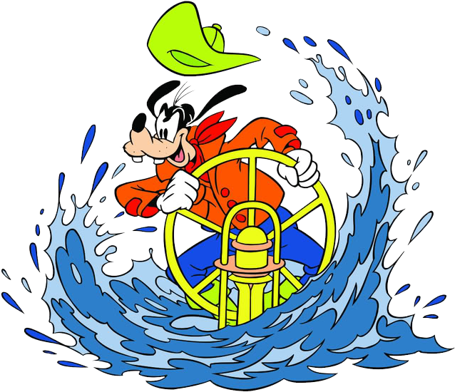 Donald Duck Clipart Disney Mickey Ear - Goofy On A Boat - Png Download (659x576), Png Download