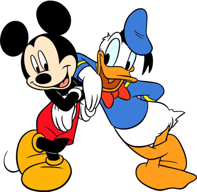 Donald Duck Clipart Disney Mickey Ear - Disney Mickey And Donald - Png Download (640x625), Png Download
