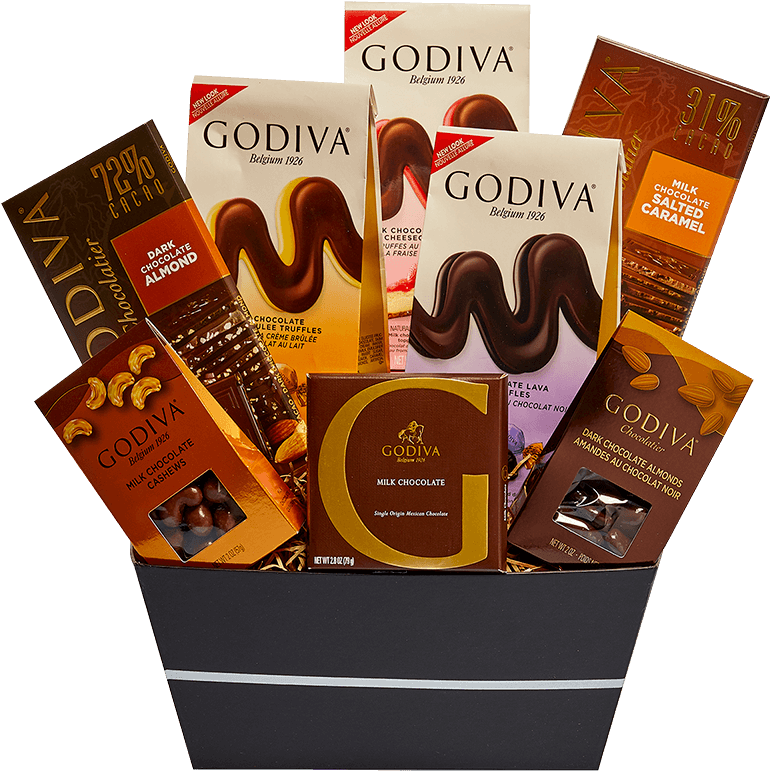 Glorious Godiva Basket Medium - Chocolate Clipart (800x800), Png Download