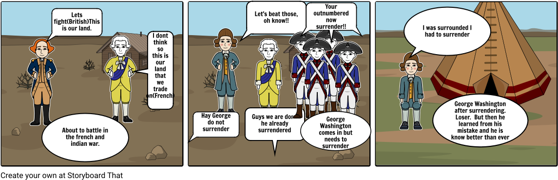 George Washington's Surrender - Cartoon Clipart (1164x385), Png Download