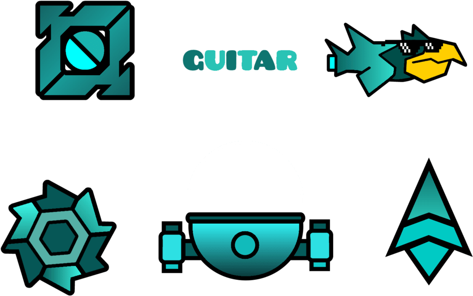 Guitar Hero Styles Logo 4 By William - Geometry Dash Icon De Guitar Clipart (1024x768), Png Download