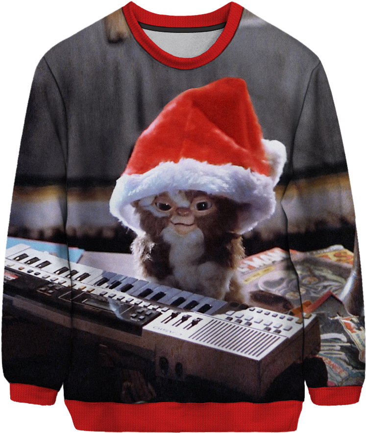 Gizmo Christmas Sweater - Film Gremlins Clipart (1000x1000), Png Download