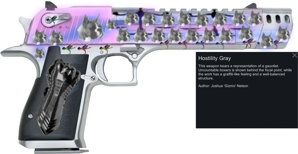 Hostility Gray -gizmo - Desert Eagle 6 Barrel Clipart (1200x1200), Png Download