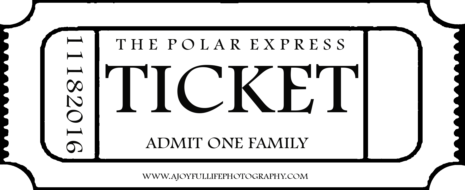 Santa Photography, Polar Express, A Joyful Life Photography - Calligraphy Clipart (1875x767), Png Download