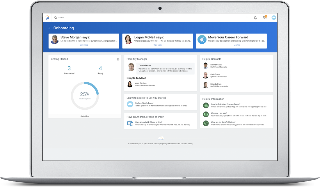 Build Talent Profiles From The Start To Help With Future - Workday Onboarding Clipart (1198x652), Png Download