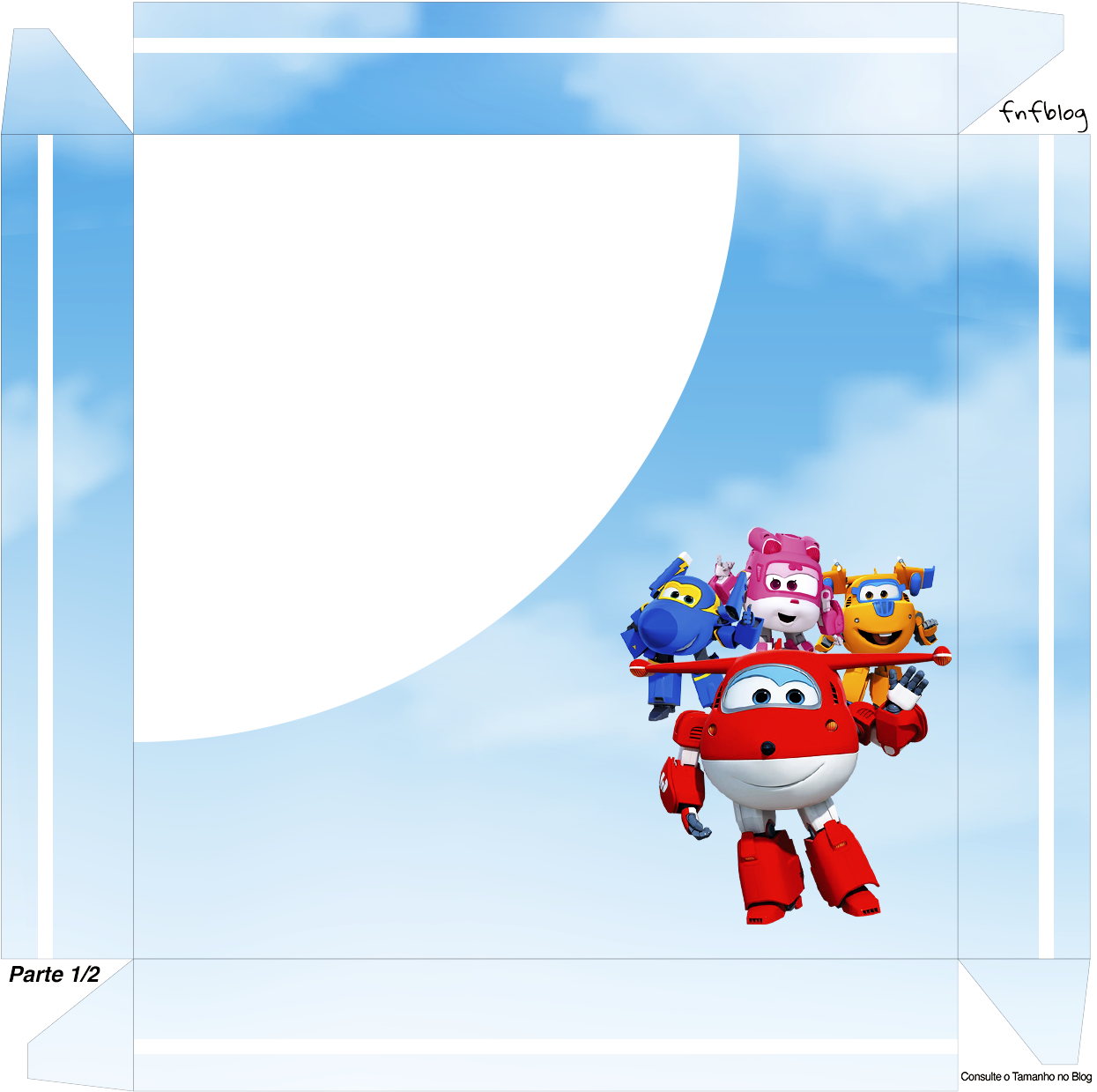 Moldura Super Wings Png - Super Wings Party Printable Clipart (1245x1239), Png Download