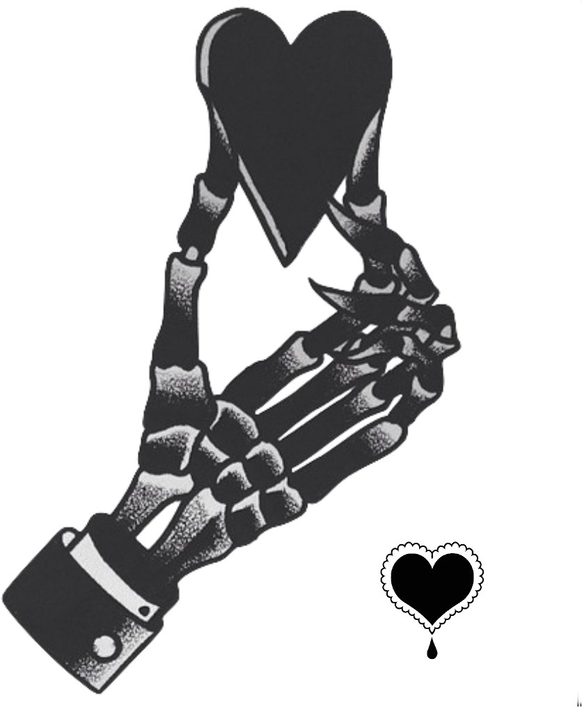 Skull Heart Png - Suga Clipart (836x1016), Png Download