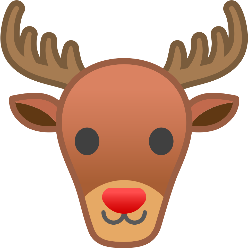 Deer Icon - Reindeer Emoji Clipart (1024x1024), Png Download