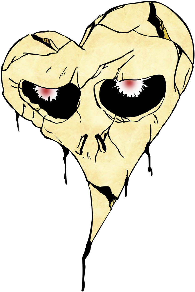 Skull Heart - Illustration Clipart (1164x1600), Png Download