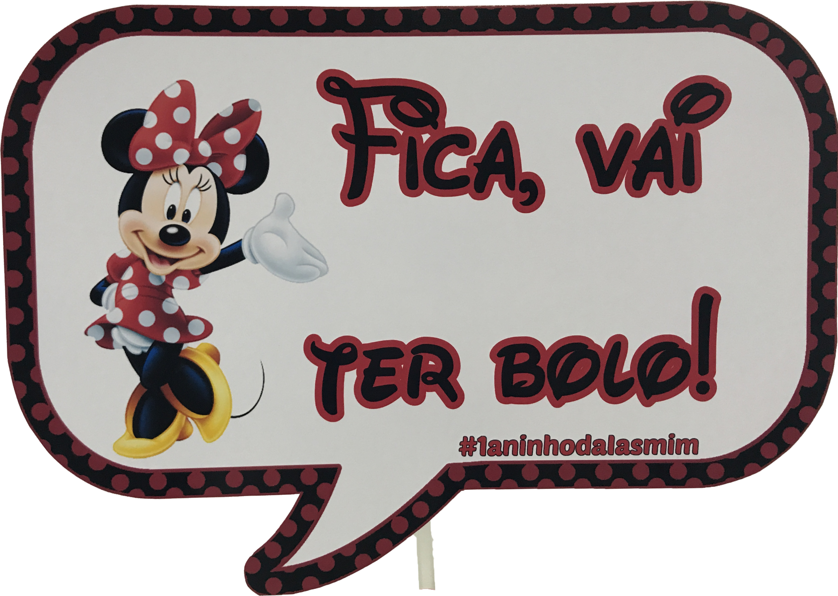 Plaquinha De Selfie - Minnie Mouse Clipart (1688x1200), Png Download