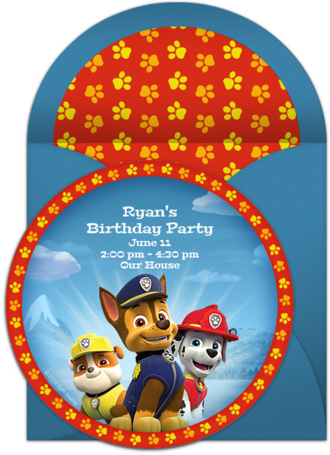 Unique Paw Patrol Invitations Clipart (650x650), Png Download