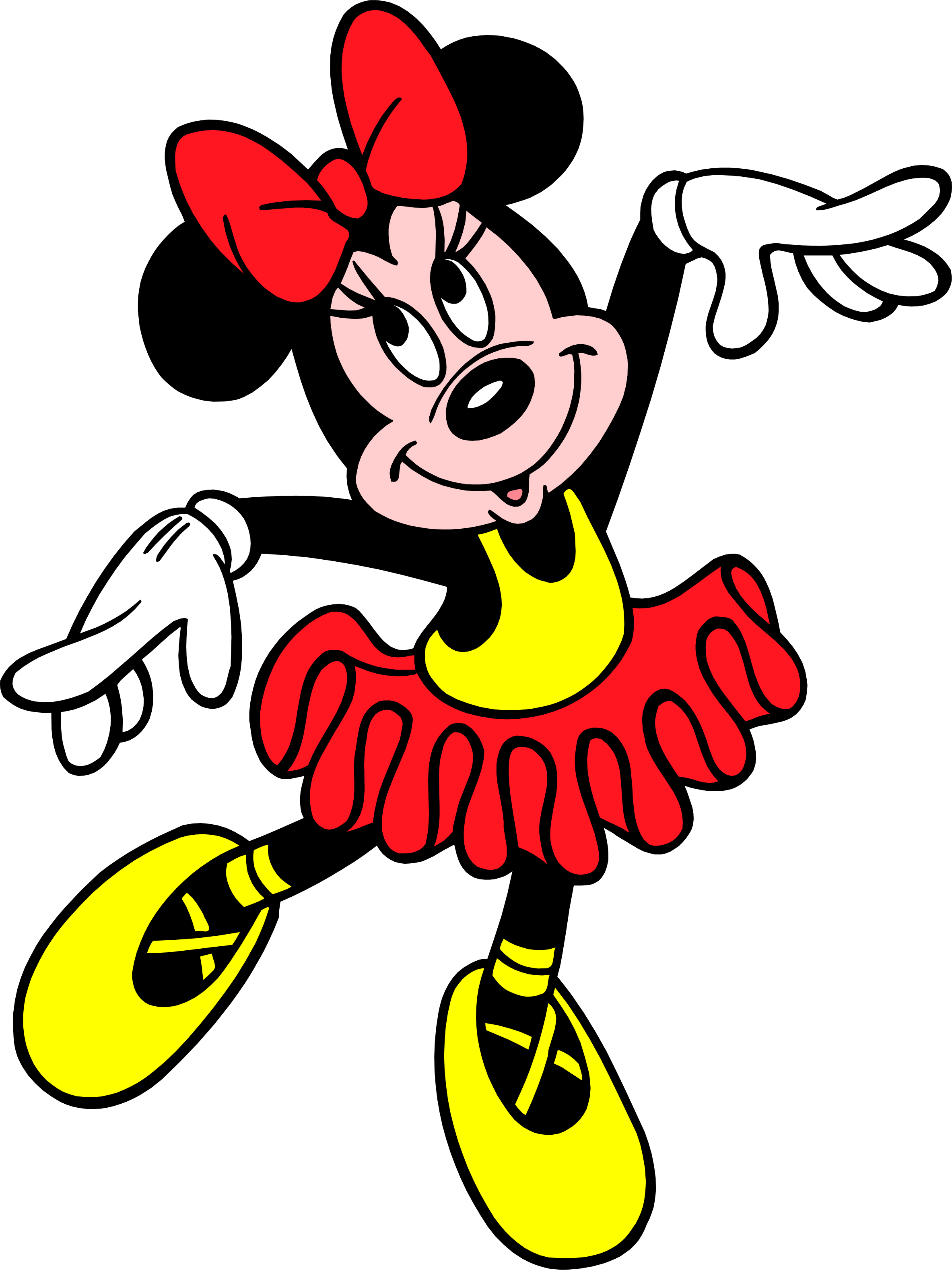 Minie Mouse 18 By Convitex - Minnie Mouse Ballerina Coloring Pages Clipart (2366x3154), Png Download