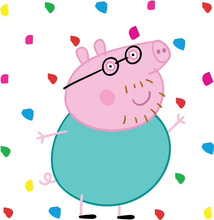 Peppa Pig Family Png , Png Download - Papa De Peppa Pig Clipart (723x742), Png Download