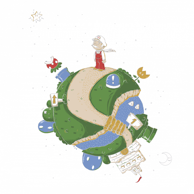 Quadro Pequeno Bigodudo - Illustration Clipart (640x640), Png Download