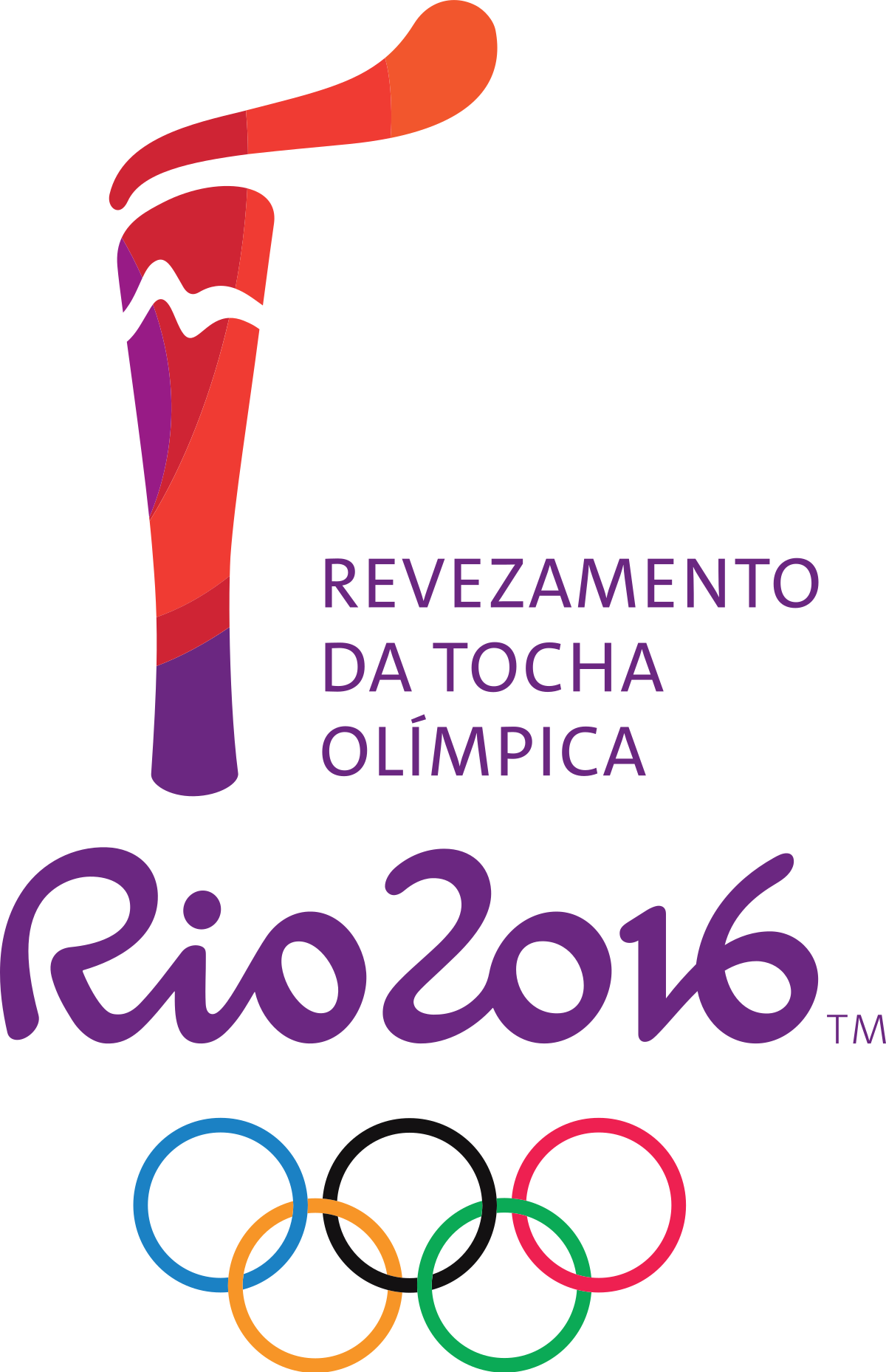 2016 Summer Olympics Torch Relay - Rio 2016 Emblem Clipart (1200x1858), Png Download