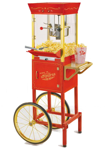 Vintage Popcorn Machine Clipart (720x600), Png Download