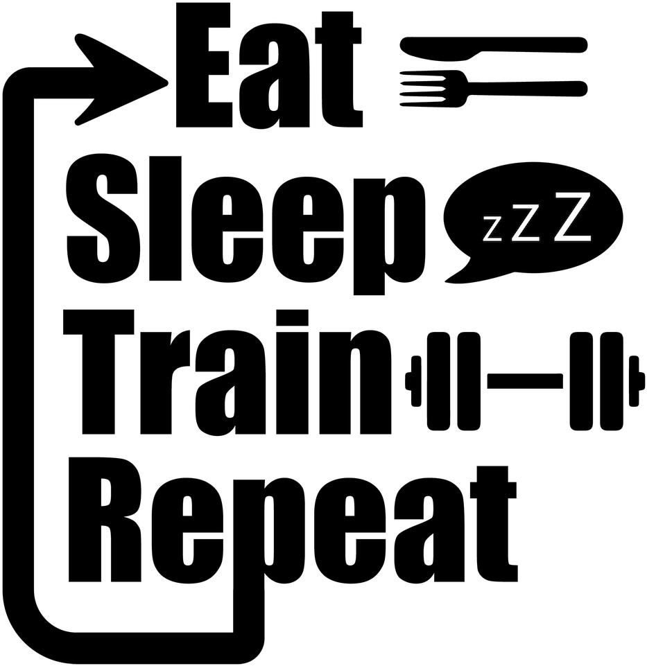 Sleeping lifted. Eat Sleep repeat. Eat Sleep Train repeat. Eat Sleep Gym repeat. Sleep Train repeat.