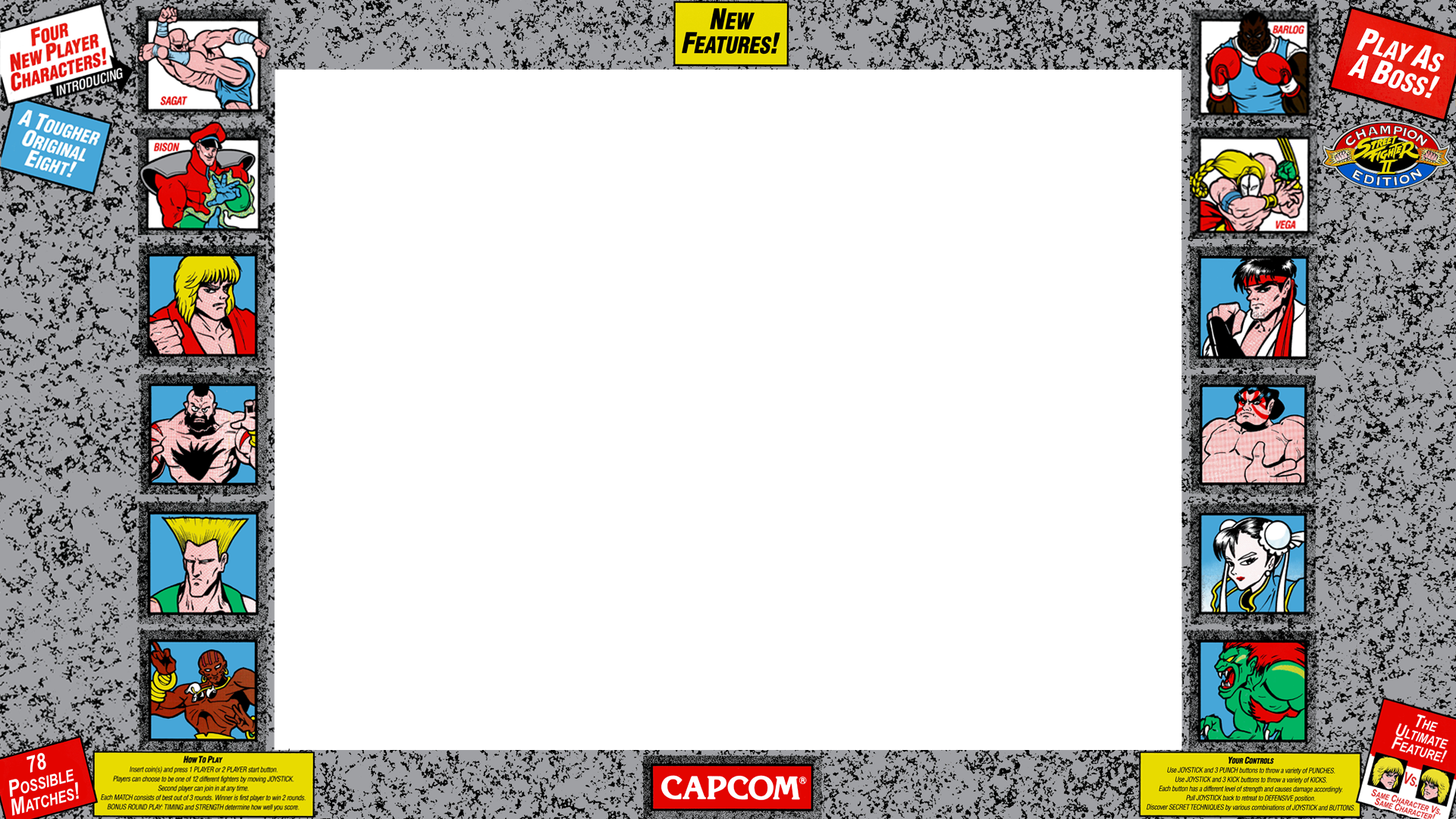 Alt Text - Street Fighter 2 Bezel Png Clipart (1920x1080), Png Download