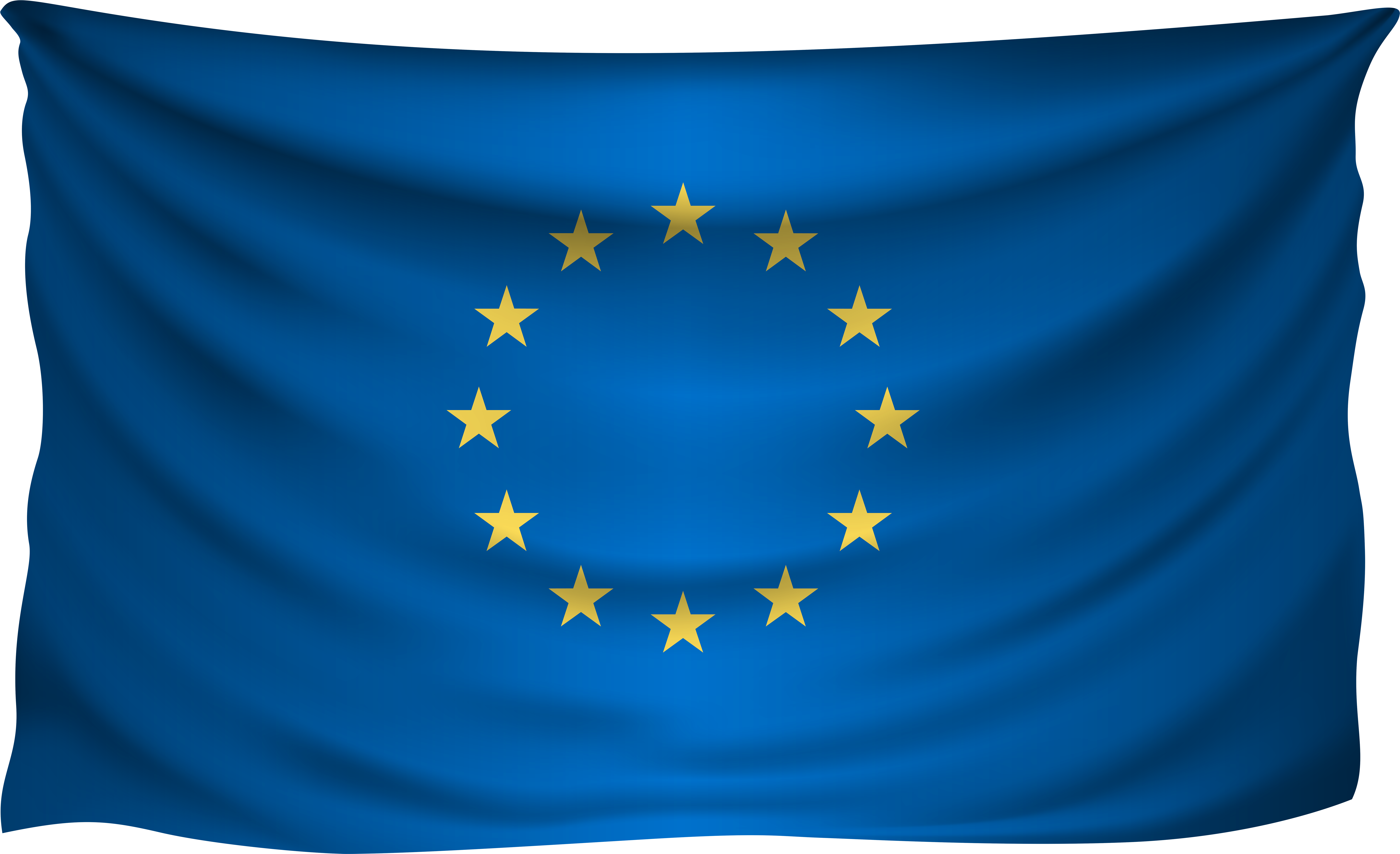 Free Png Download European Union Wrinkled Flag Clipart - Flag Transparent Png (850x519), Png Download