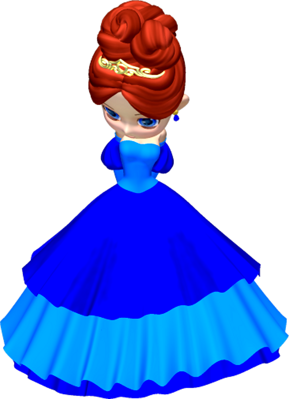 In Blue Poser Png By Clipartcotttage On Ⓒ - Png Princess In Blue Transparent Png (579x800), Png Download