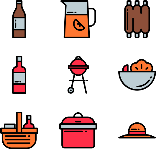 Picnic Clipart Bbq - Png Download (600x564), Png Download