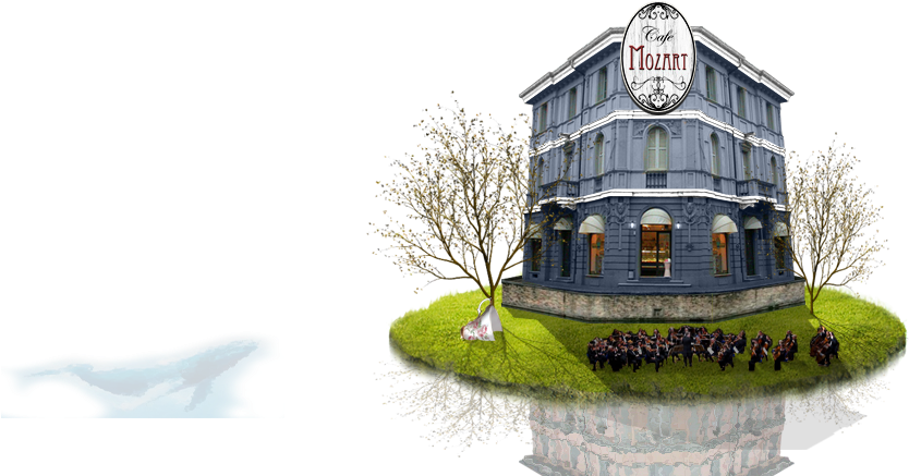 Cafe Mozart Scene - Estate Clipart (897x471), Png Download