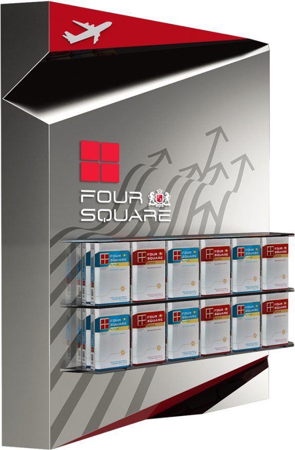 Four Square Cigarette Product Display Unit 01 By Rahul - Graphic Design Clipart (575x875), Png Download