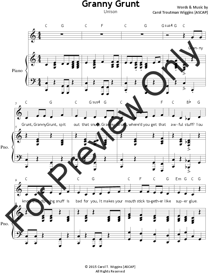 Click To Expand Granny Grunt Thumbnail - Star Spangled Banner Notes For The Violin Clipart (816x1056), Png Download