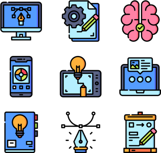 Design Thinking - Web Design Icons Clipart (600x564), Png Download