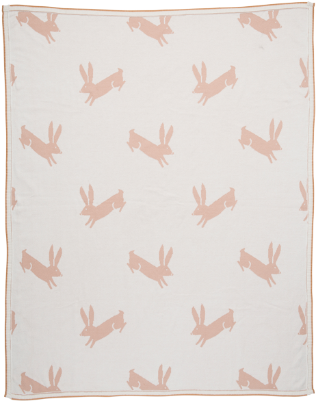 Jack Rabbit Cotton Knit Cot Blanket - Paper Clipart (900x670), Png Download