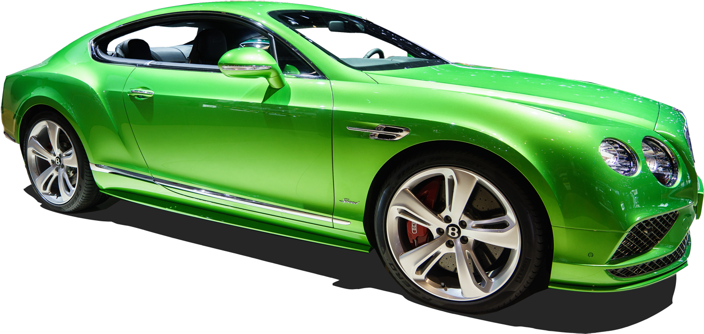 Green Bentley Continental Gt4 Car - 2016 Bentley Gt Speed Wheels Clipart (1500x1000), Png Download