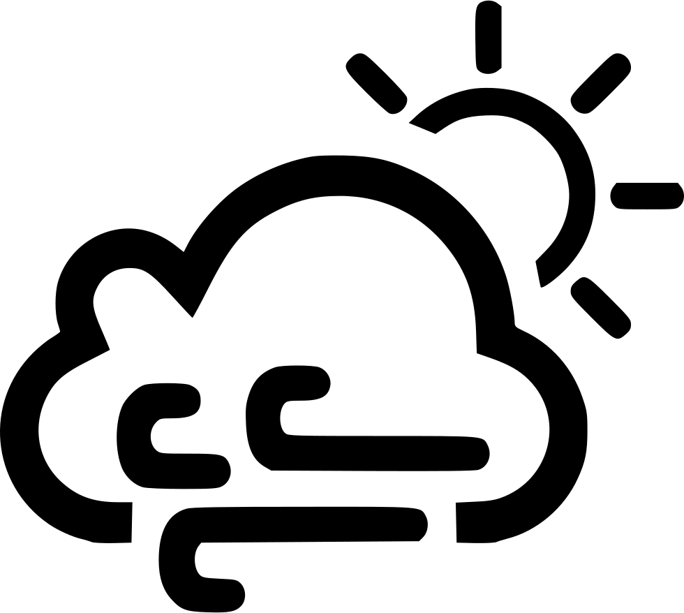 Cloud Wind Windy Sun Sunny Svg Png Icon Free Download - Hot And Cold Icon Clipart (980x878), Png Download