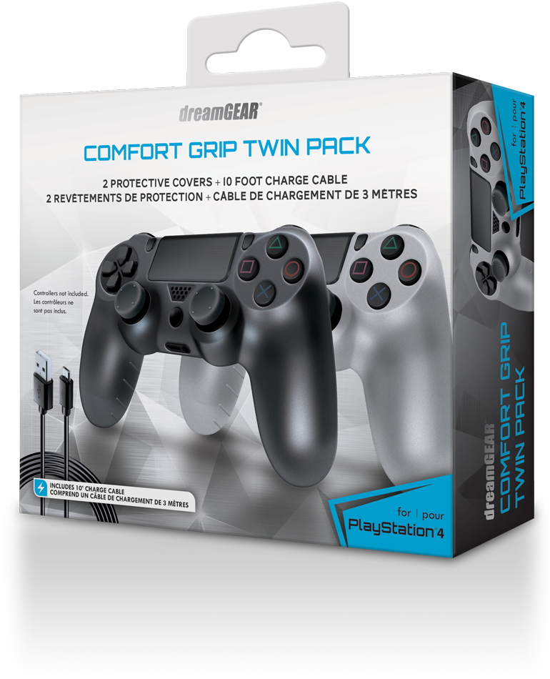 Dreamgear Comfort Grip Twin Pack Clipart (1000x1000), Png Download