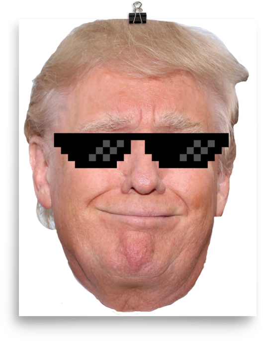 Trump Thug Life Wall Poster - Donald Trump Clipart (1000x1000), Png Download
