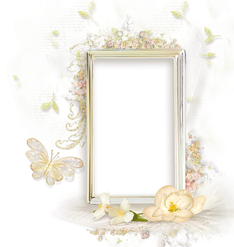 Halloween Frames, Christmas Frames, Printable Frames, - Cream Flowers Frames Clipart (800x800), Png Download