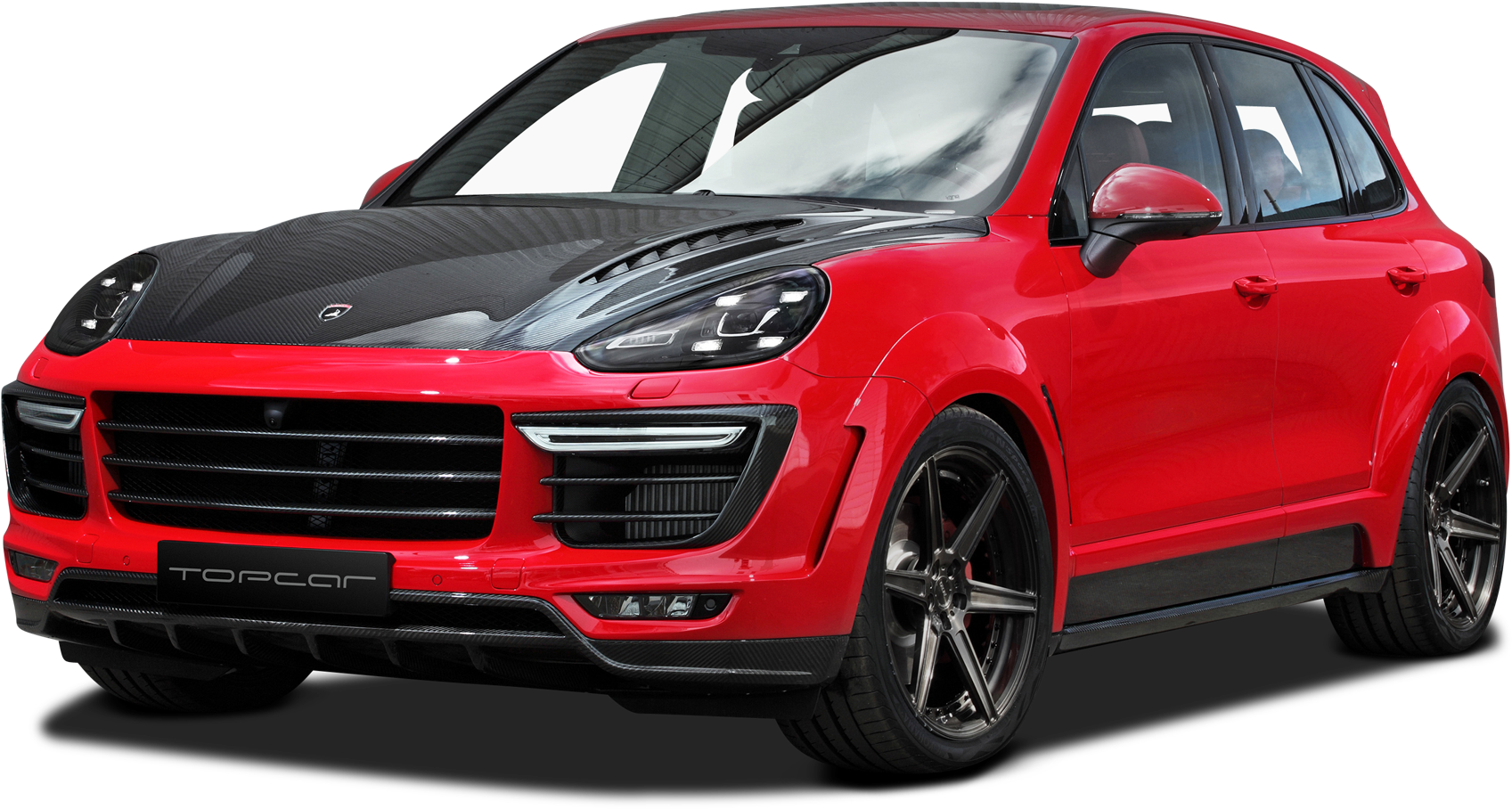 Red And Black Porsche Cayenne Car - Honda Hr V Suv 2019 Clipart (1800x1009), Png Download
