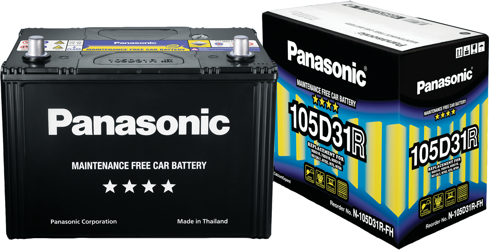 Panasonic Hi-spec Silver Alloy Maintenance Free - Panasonic Car Battery Malaysia Clipart (1572x803), Png Download