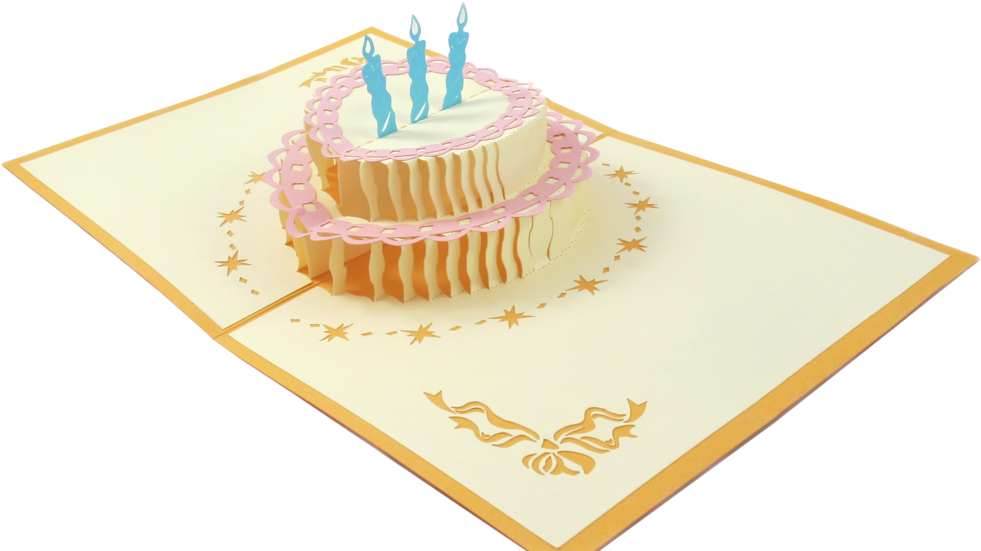 Birthday Cake 3d Pop Up Card - Birthday Cake Clipart (1280x634), Png Download